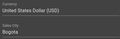 Matrix ITA Currency Selection